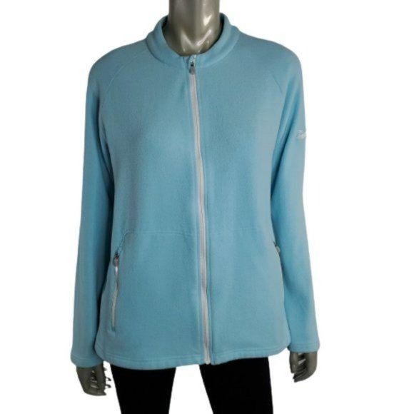 adidas Jackets & Blazers - Adidas Baby Blue Fleece Jacket Size L